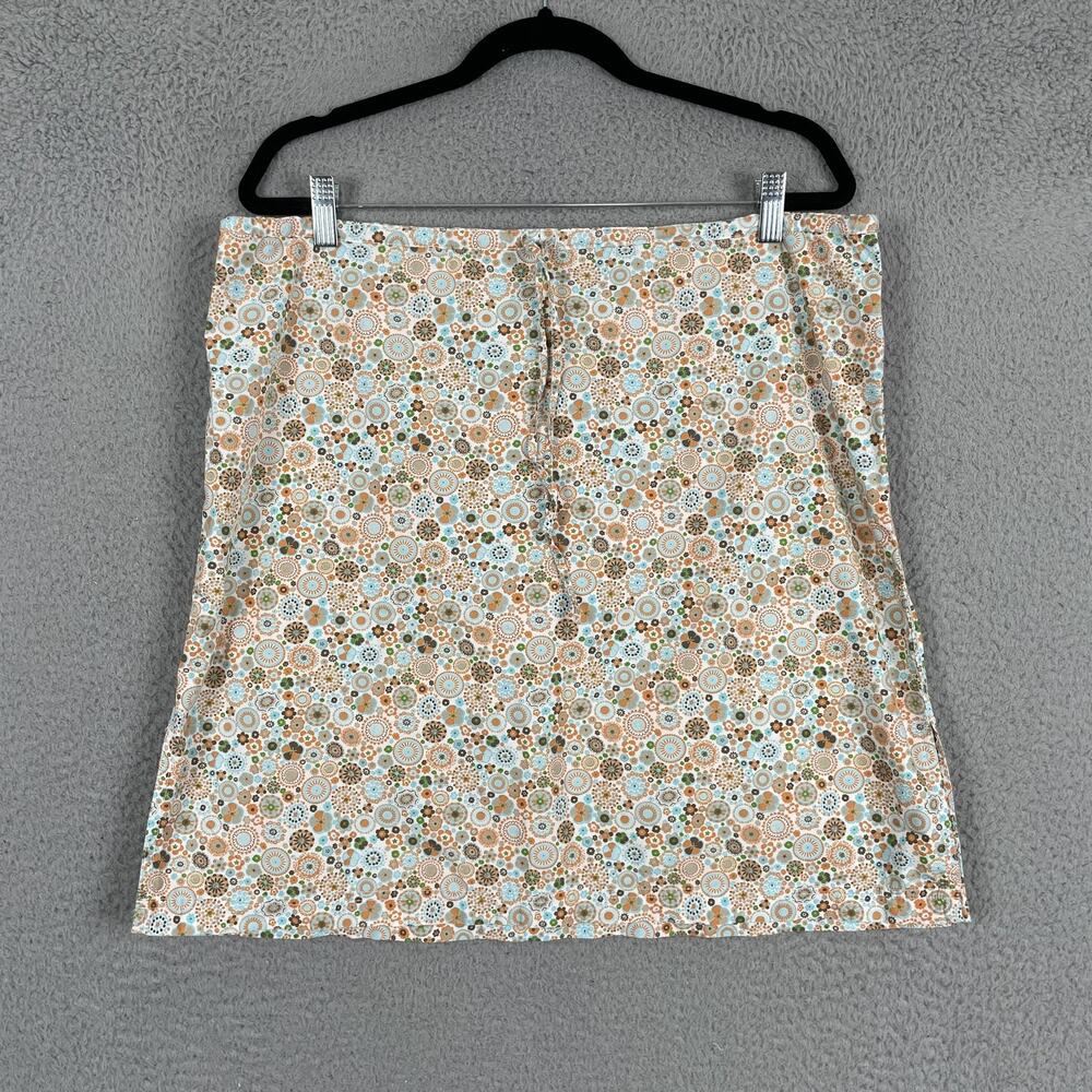 Columbia Skirt Womens Large Multicolor Floral Vertex 100% Cotton Pockets Summer